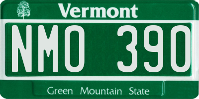 VT license plate NMO390