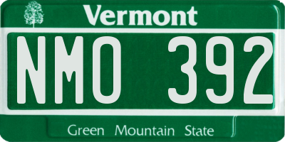 VT license plate NMO392