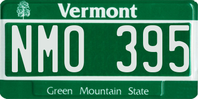 VT license plate NMO395