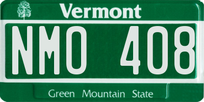 VT license plate NMO408