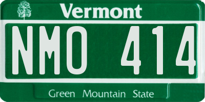 VT license plate NMO414