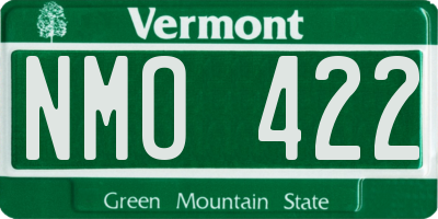 VT license plate NMO422