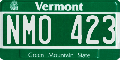 VT license plate NMO423