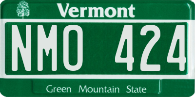 VT license plate NMO424