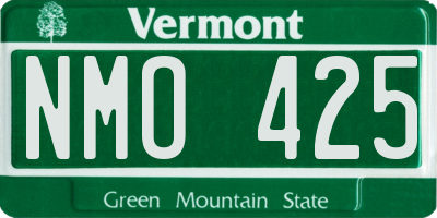 VT license plate NMO425