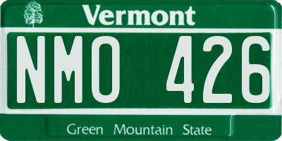 VT license plate NMO426