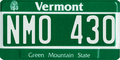 VT license plate NMO430
