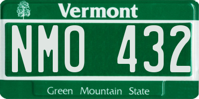 VT license plate NMO432