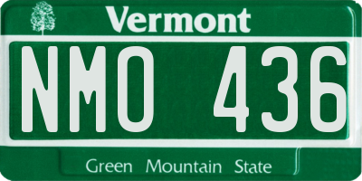 VT license plate NMO436