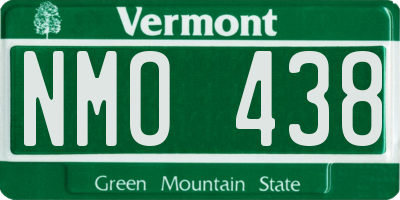 VT license plate NMO438