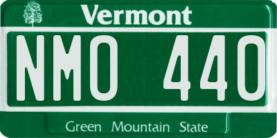 VT license plate NMO440