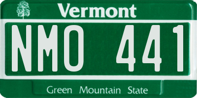 VT license plate NMO441