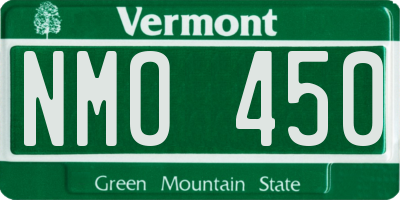 VT license plate NMO450