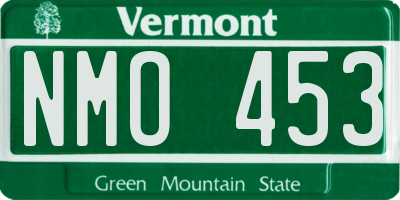 VT license plate NMO453
