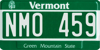 VT license plate NMO459