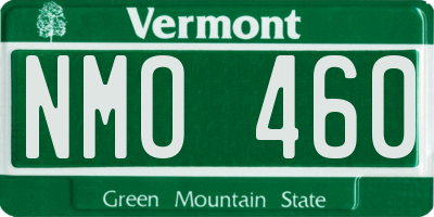 VT license plate NMO460
