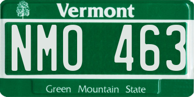 VT license plate NMO463