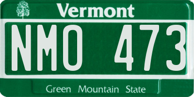 VT license plate NMO473