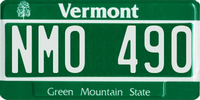 VT license plate NMO490