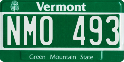 VT license plate NMO493