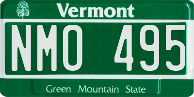 VT license plate NMO495