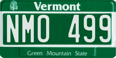 VT license plate NMO499
