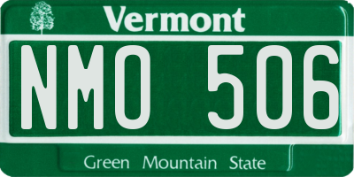 VT license plate NMO506