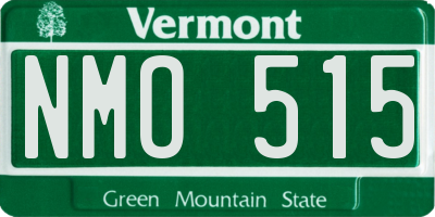VT license plate NMO515