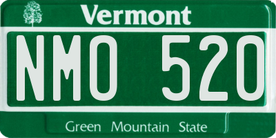 VT license plate NMO520