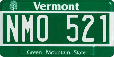 VT license plate NMO521