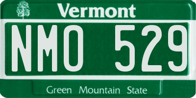 VT license plate NMO529