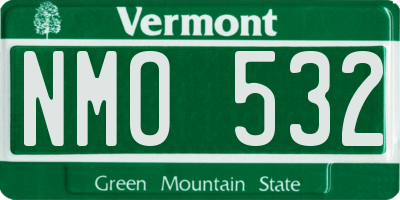 VT license plate NMO532