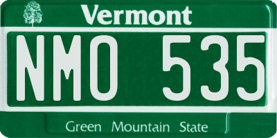 VT license plate NMO535