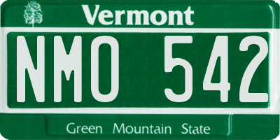 VT license plate NMO542