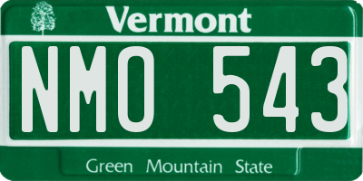 VT license plate NMO543