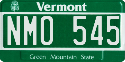 VT license plate NMO545