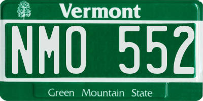 VT license plate NMO552