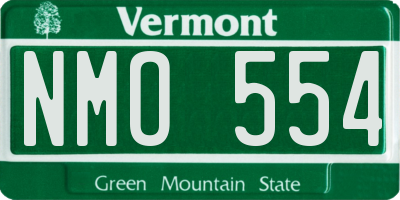 VT license plate NMO554