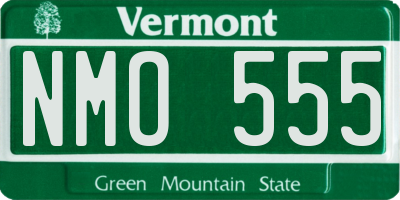 VT license plate NMO555