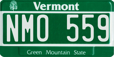 VT license plate NMO559