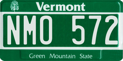 VT license plate NMO572