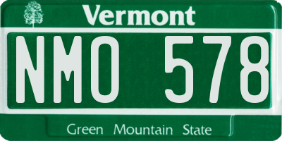 VT license plate NMO578