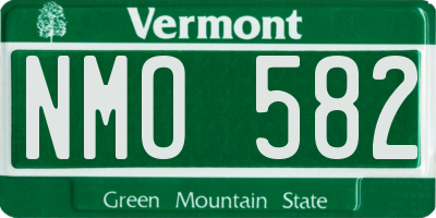 VT license plate NMO582