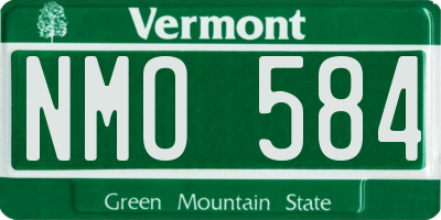 VT license plate NMO584