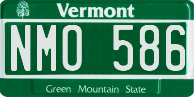 VT license plate NMO586