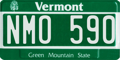 VT license plate NMO590