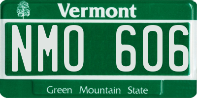 VT license plate NMO606