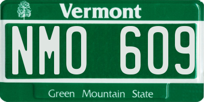 VT license plate NMO609
