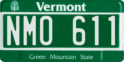VT license plate NMO611