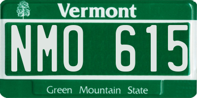 VT license plate NMO615